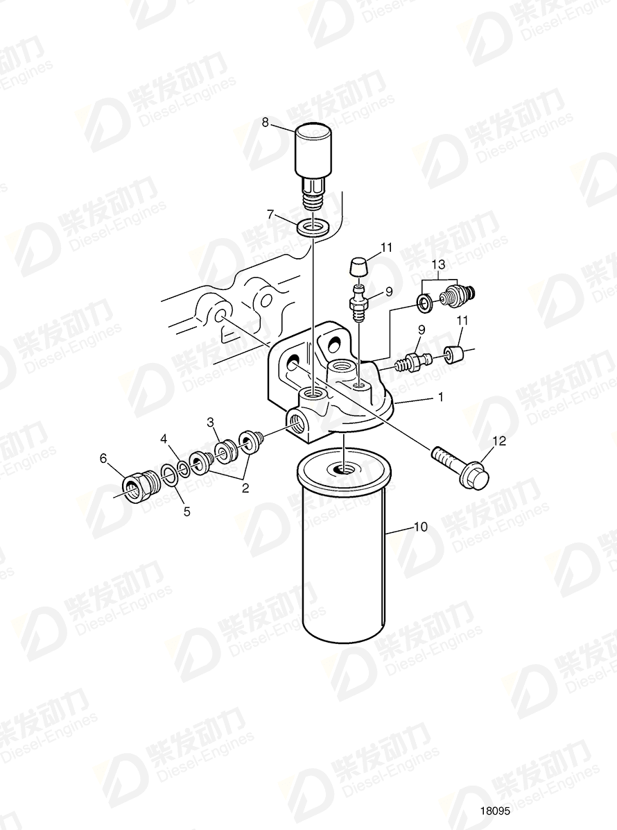volvo penta Fuel filter 8193841 Drawing volvo penta Fuel filter 8193841 Drawing